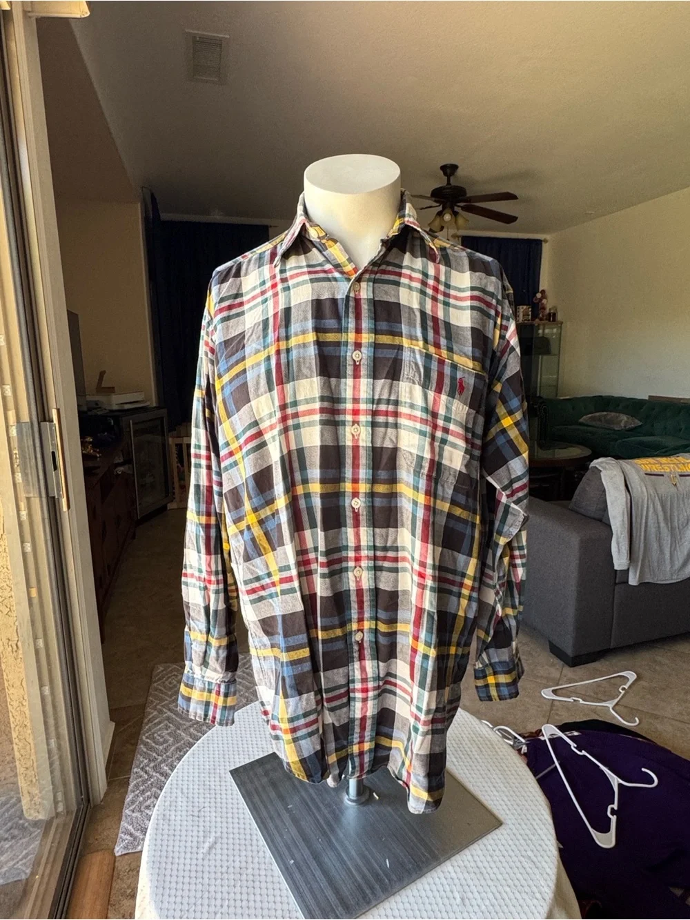 Polo by Ralph Lauren Multicolor Plaid Button-Down Shirt with Red Pony